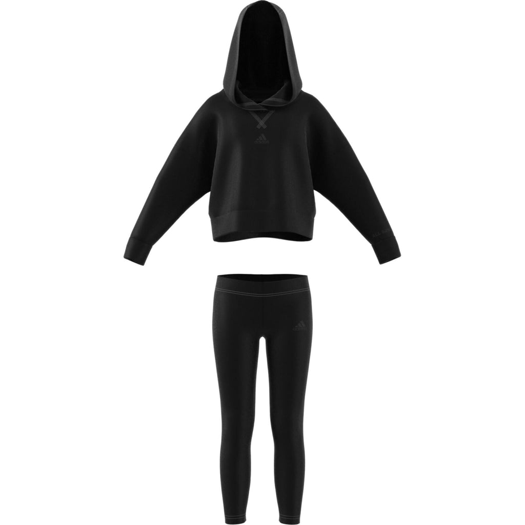 ADIDAS LG HOOD FL TS       BLACK/BLIPNK