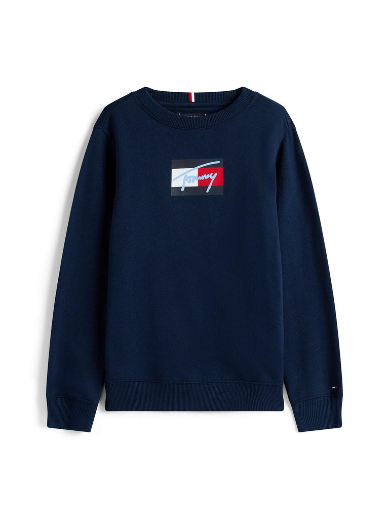 TOMMY HILFIGER TOMMY SCRIPT FLAG SWEATSHIRT