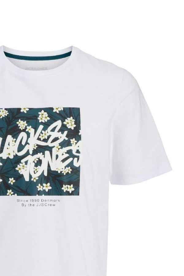 JACK AND JONES JJHAWAII SHAPE TEE SS CREW NECK LN