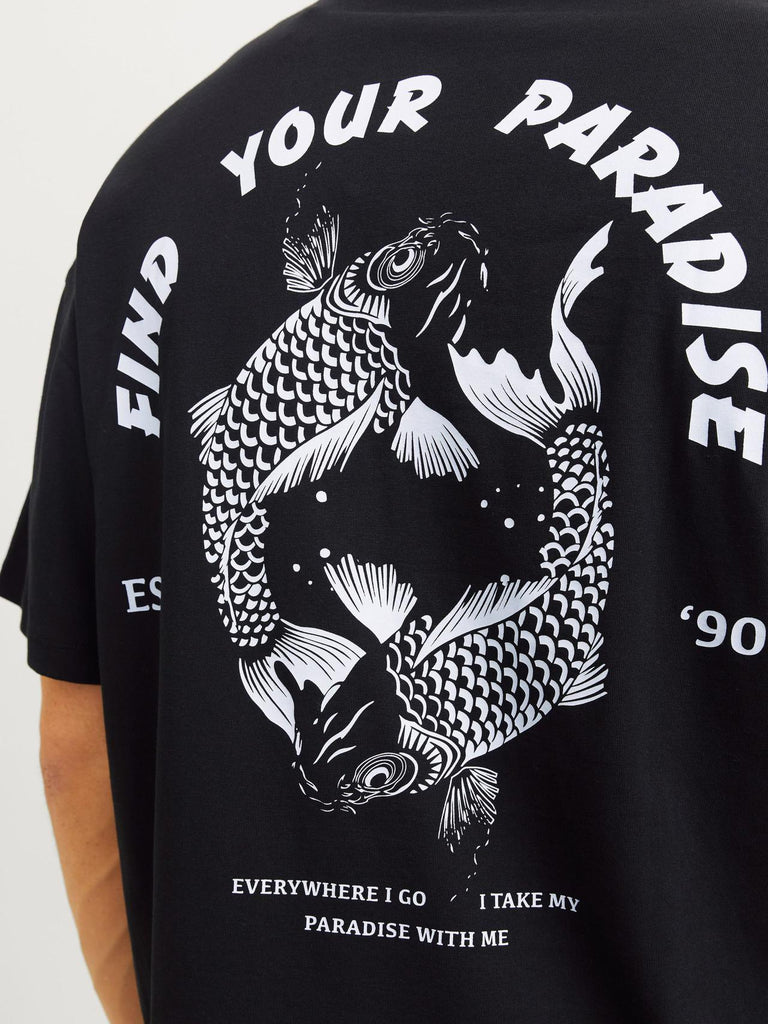 JACK AND JONES JJCHARGE PRINTED TEE SS CREW NECK LN