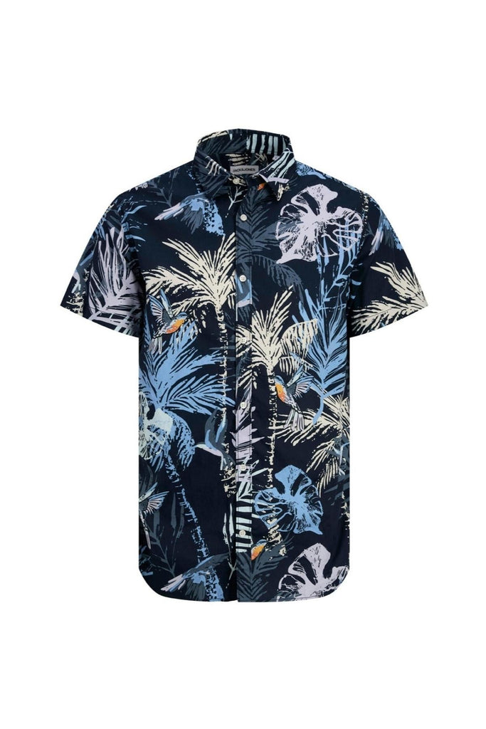 JACK AND JONES JJHAWAII AOP SHIRT SS LN
