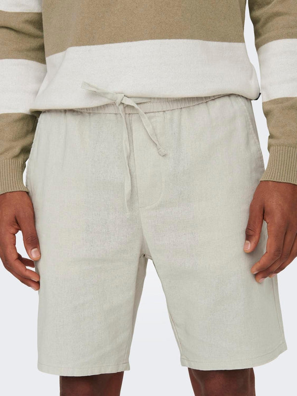 ONLY&SONS ONSLINUS 0007 COT LIN SHORTS NOOS