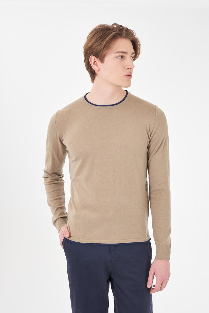 YES ZEE MAGLIA UOMO GIROCOLLO, TOPPE GOMITO