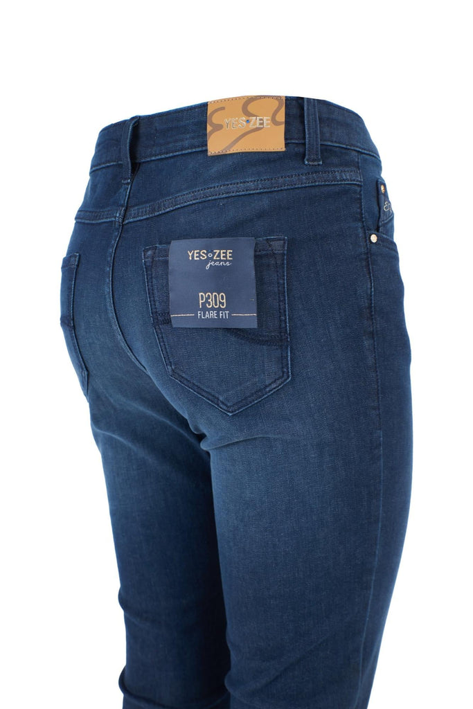 YES ZEE JEANS DONNA TIPO 5 TASCHE, FLARE