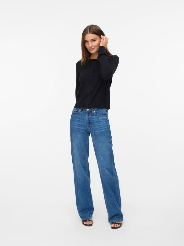 VERO MODA VMVICKY LS O-NECK BUTTON CARDIGAN NOOS