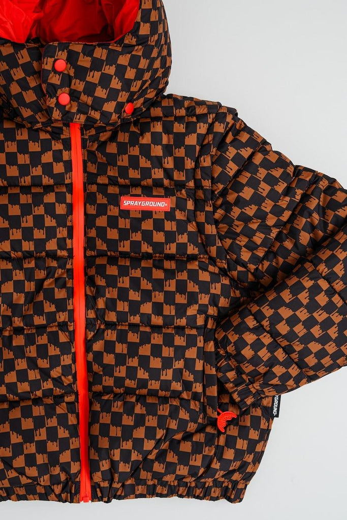 SPRAYGROUND DRIP CHECK DETACH SLEEVE DOWN JKT J