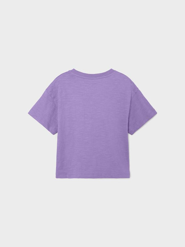 NAME.IT NKFBRUMLE SS LOOSE SHORT TOP