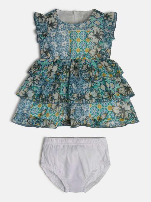 GUESS SET CHIFFON SL DRESS+PANTIES