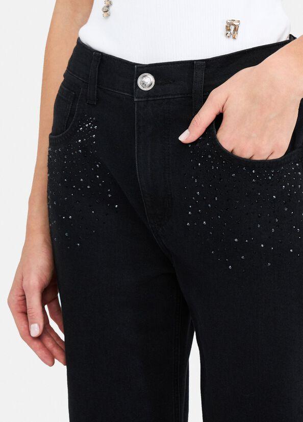 LIU JO ECS PANT.BOY CULT STRASS
