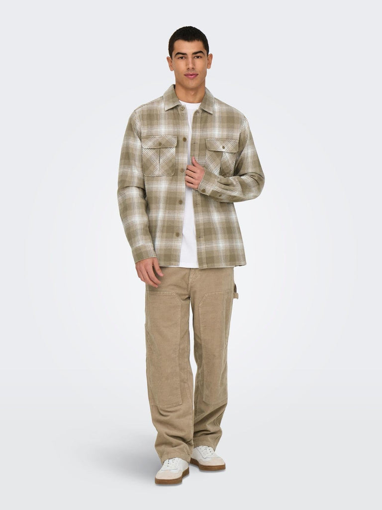 ONLY&SONS ONSCEDRIC LIFE CHECK OVERSHIRT NOOS