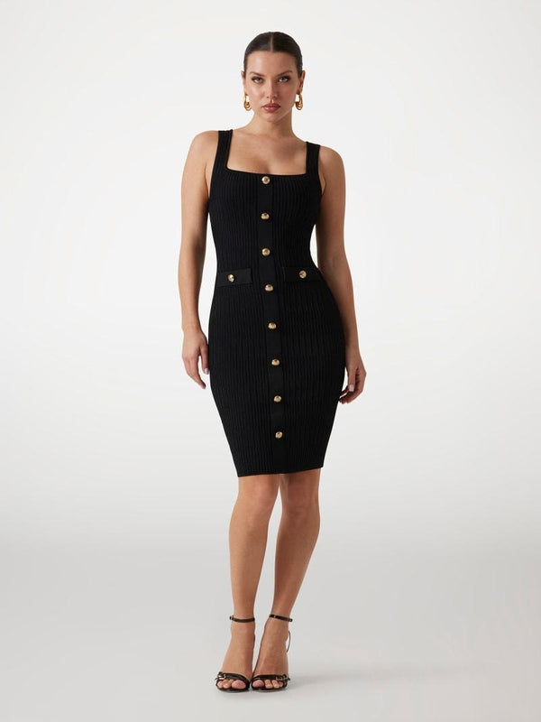 GUESS MARCIANO JANET RIBBED SL DRESS SWTR