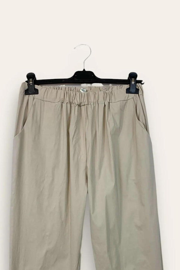 LOVEme Pantalone a sigaretta con elastico in vita