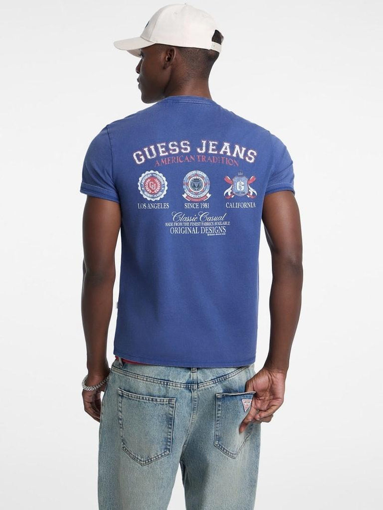 GUESS GJ SLIM FRONT BACK LOGO TEE