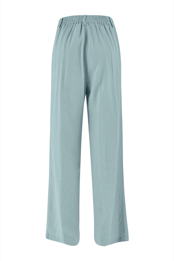 YES ZEE PANTALONE DONNA IN MISTO LINO