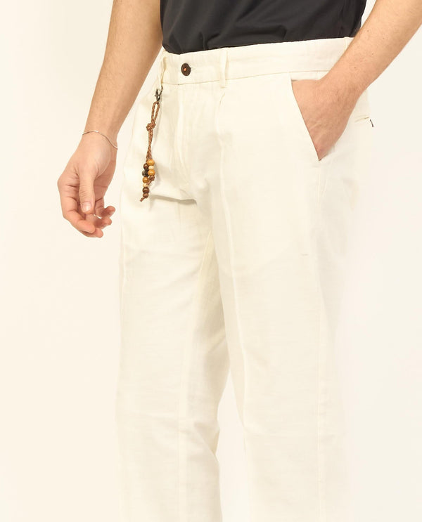 YES ZEE PANTALONE UOMO TIPO CHINOS CON PINCES