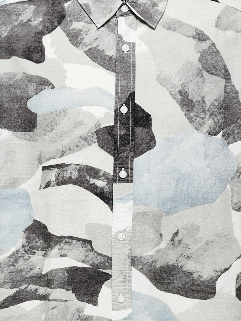 ONLY&SONS ONSBUD LIFE SS RLX AOP LINEN SHIRT NOOS