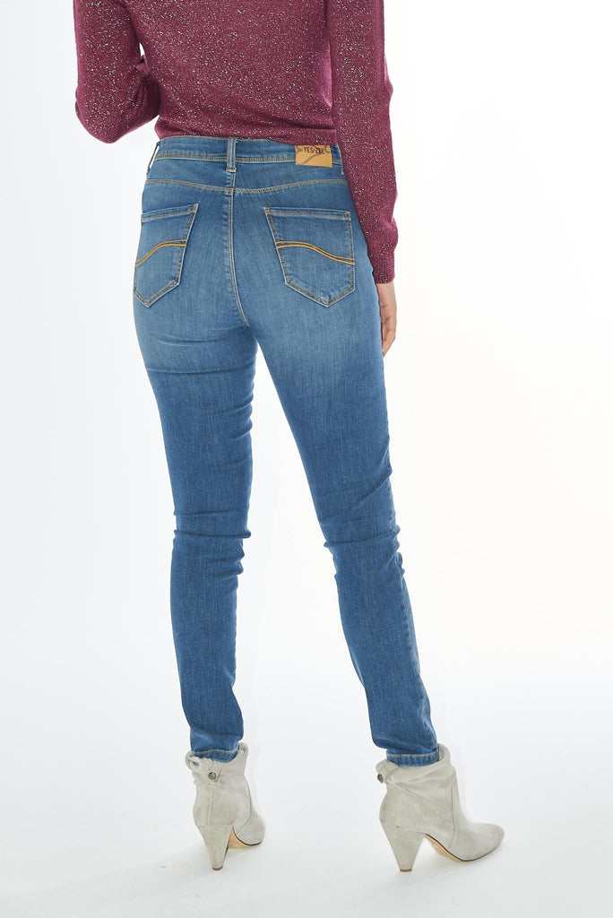 YES ZEE JEANS DONNA TIPO 5 TASCHE, SLIM