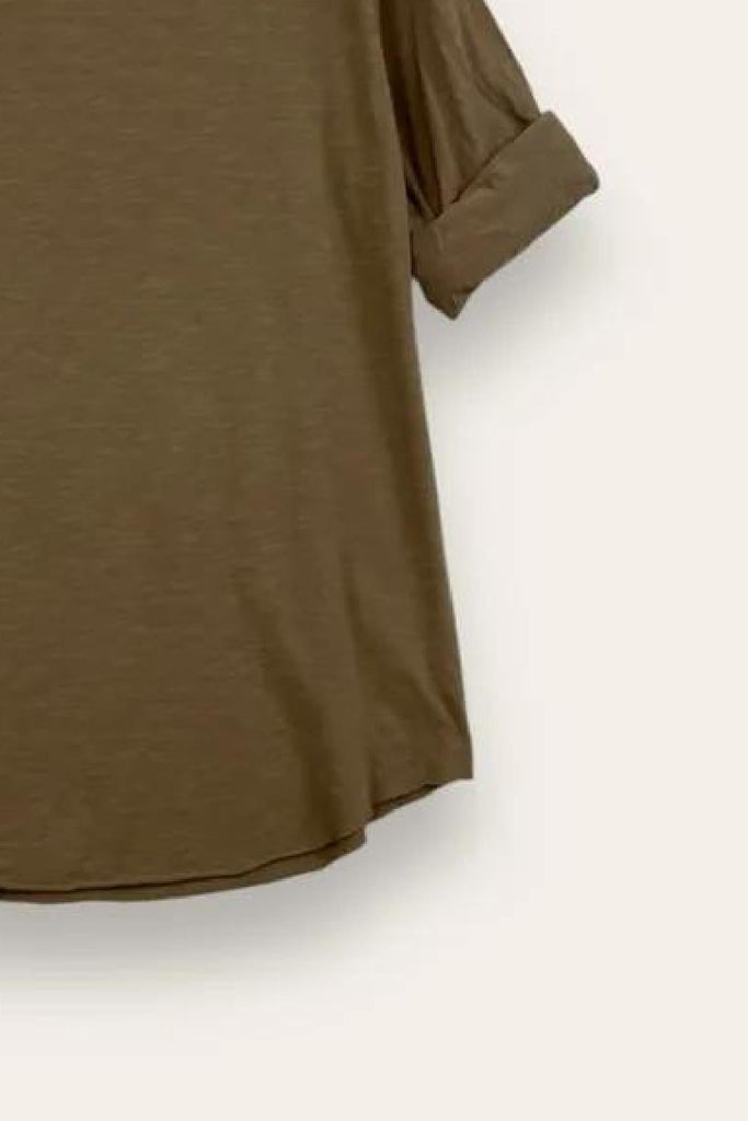 LOVEme Maglietta basica girocollo in cotone, manica lunga