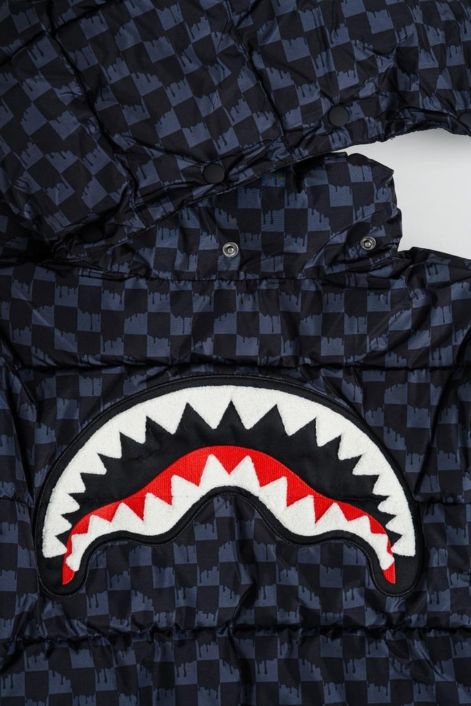 SPRAYGROUND DRIP CHECK DETACH SLEEVE DOWN JKT J