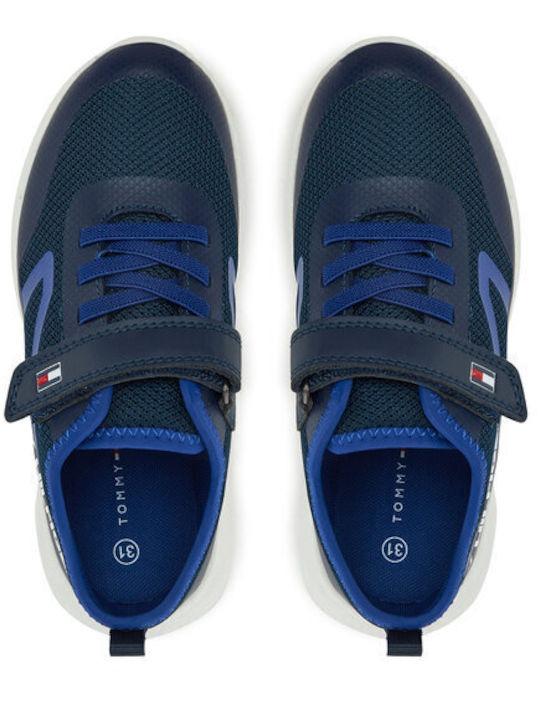 TOMMY HILFIGER STRIPE SNEAKER BASSA LACCI/VELCRO