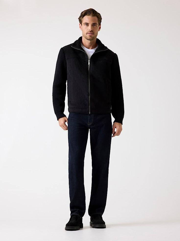 GUESS LS MN SUEDE MIX RIVER JACKET