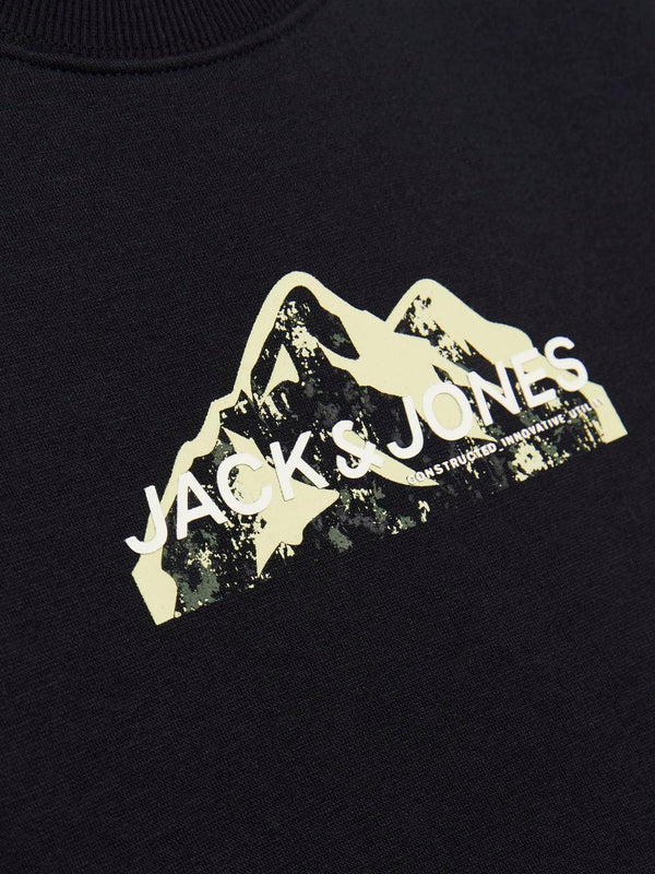 JACK JONES KIDS JCOMOUNTAIN LOGO SWEAT CREW NECK SN JNR