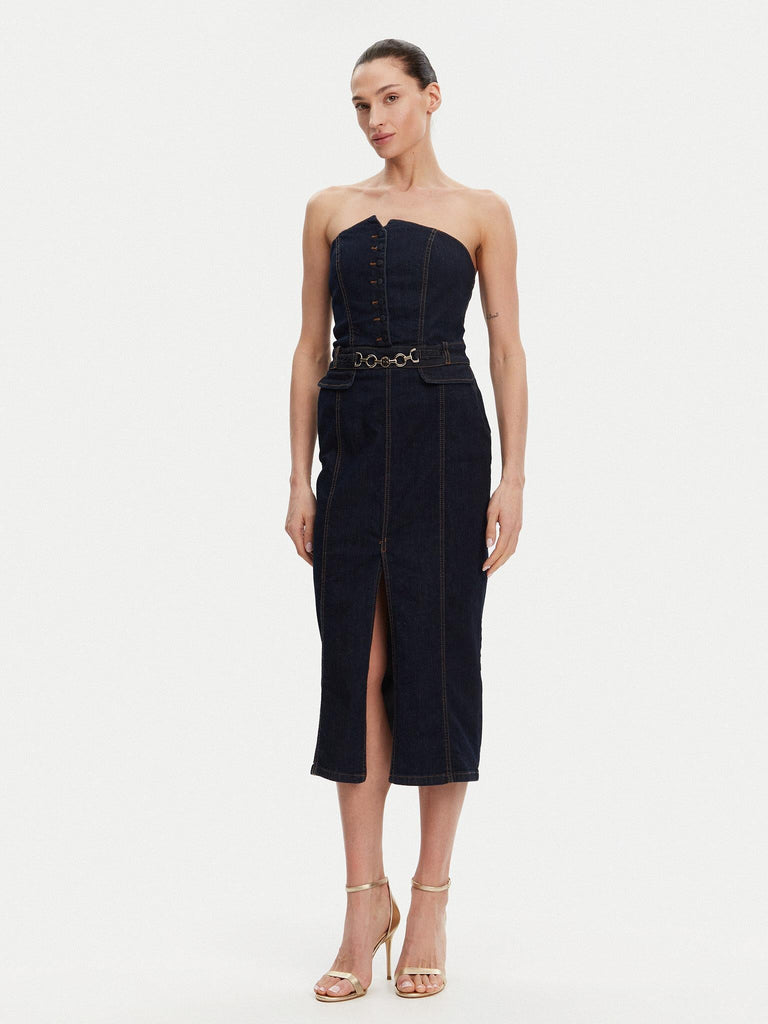 FRACOMINA MIDI DENIM DRESS RAWWASH