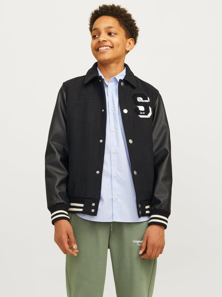 JACK JONES KIDS JORCARTER VARSITY WOOL BLEND BOMBER JNR