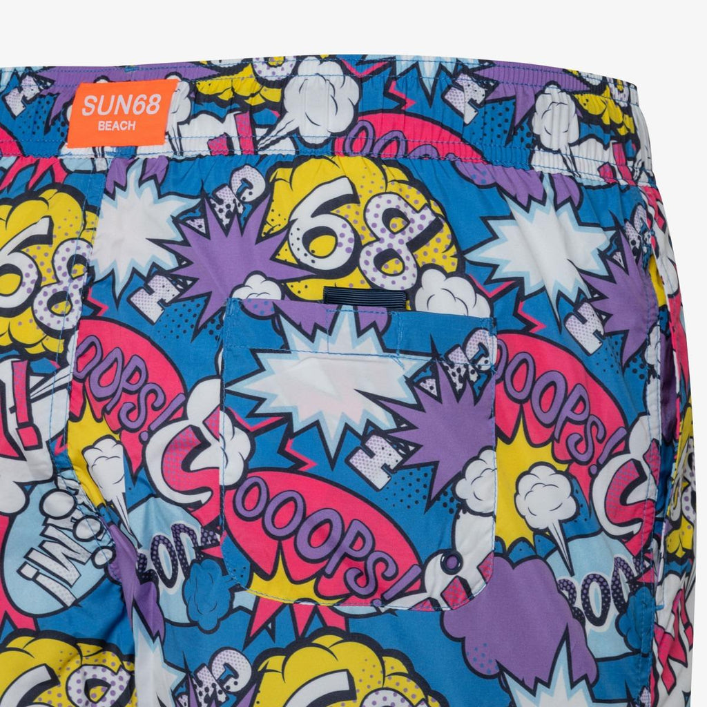 SUN68 SWIM PANT PLANET & POP
