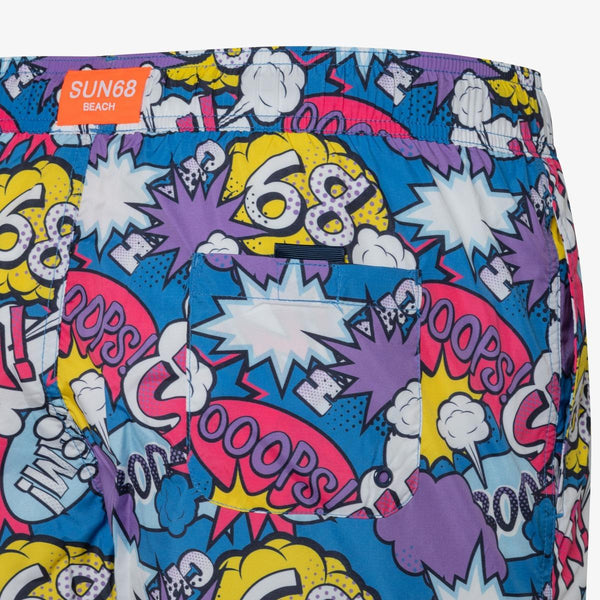 SUN68 SWIM PANT PLANET & POP