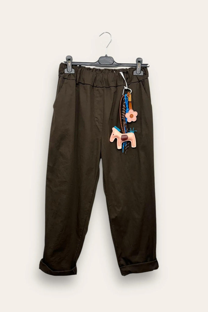 LOVEme Pantalone morbido con gadget portachiavi, elastico in vita