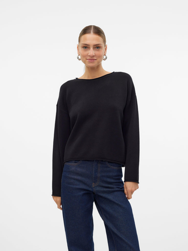 VERO MODA VMGOLD ROLL LS O-NECK PULLOVER GA