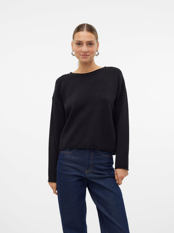 VERO MODA VMGOLD ROLL LS O-NECK PULLOVER GA