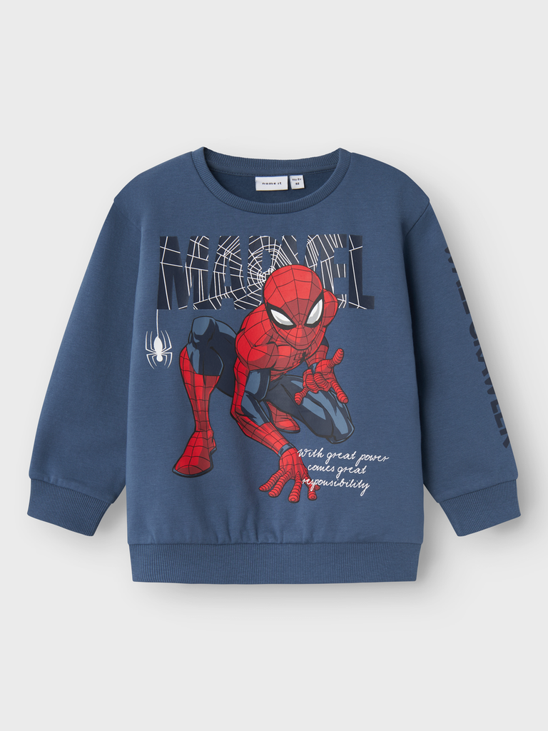NAME.IT NMMASIST SPIDER NREG SWEAT BRU MAR
