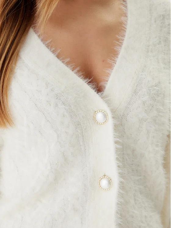 GUESS LS VN KINAKO FUZZY CARDIGAN