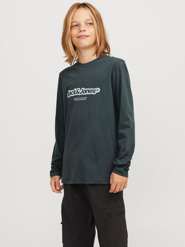 JACK JONES KIDS JORVESTERBRO NEWTON BRNDG TEE LS BF JNR