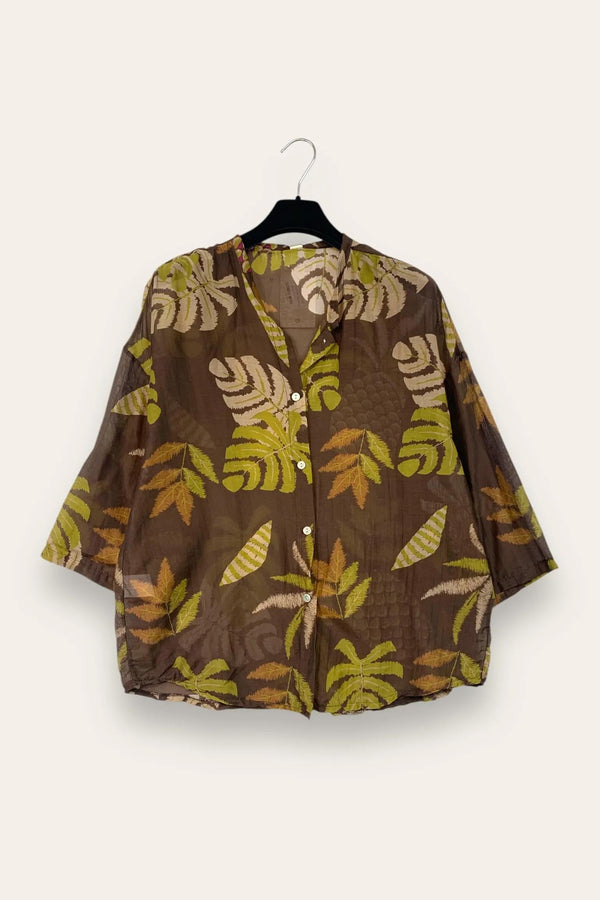 LOVEme Camicia seta e cotone in fantasia