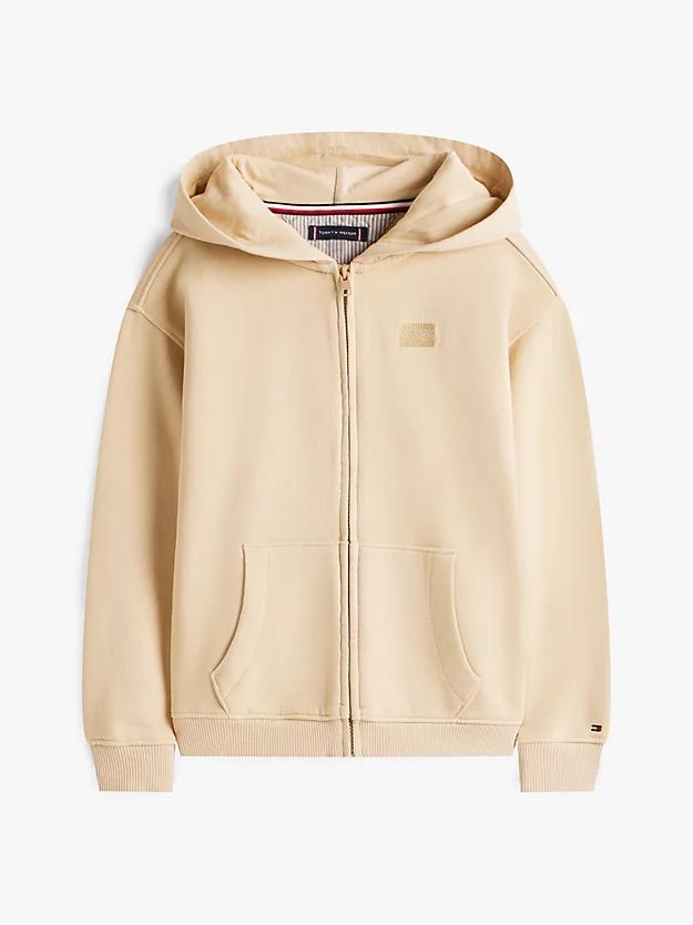 TOMMY HILFIGER TONAL FLAG EMB  ZIP HOODIE