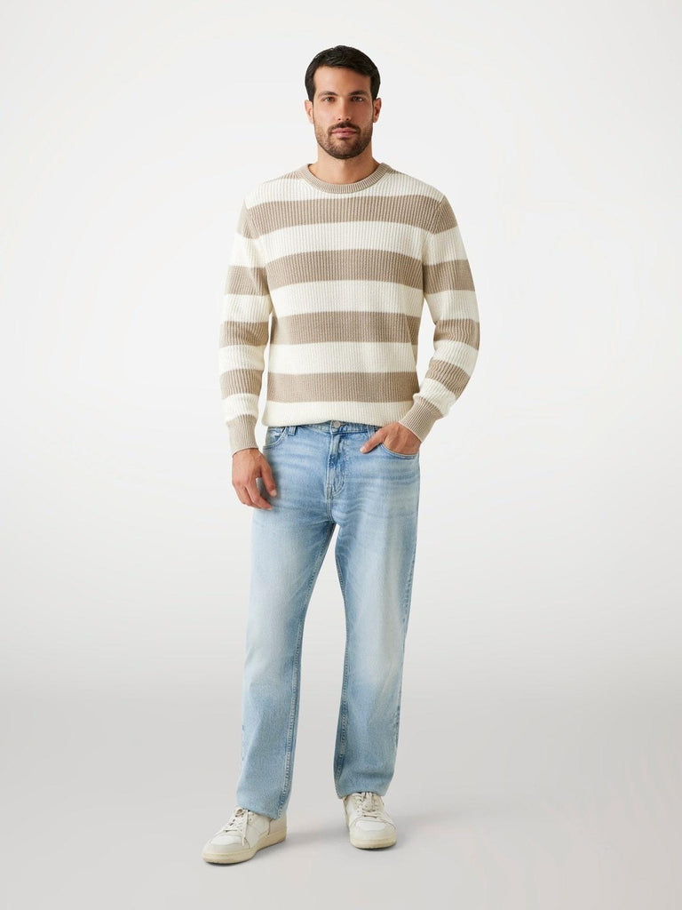 GUESS HERBIE CN RIBBED WASHED SWEATE