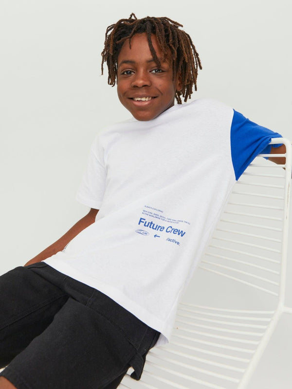 JACK JONES KIDS JCOMAGIC GO BLOCK TEE SS CREW NECK JNR