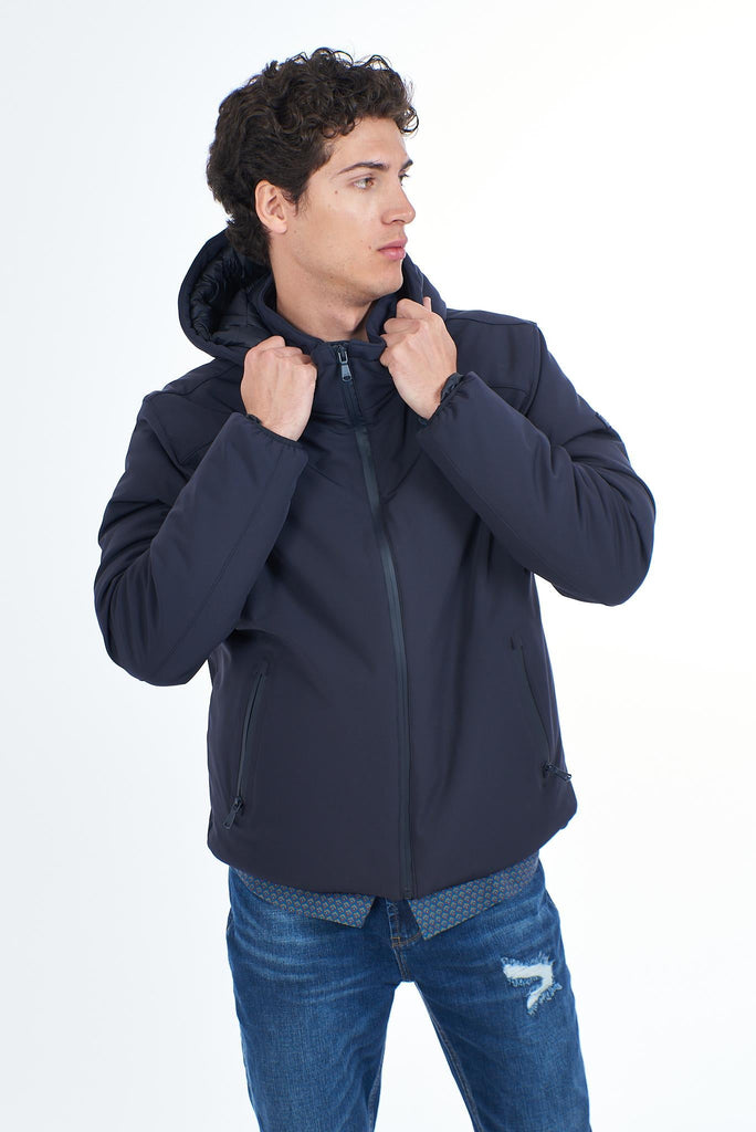 YES ZEE GIUBBINO UOMO CON CAPPUCCIO, INTERNO TRAPUNTATO