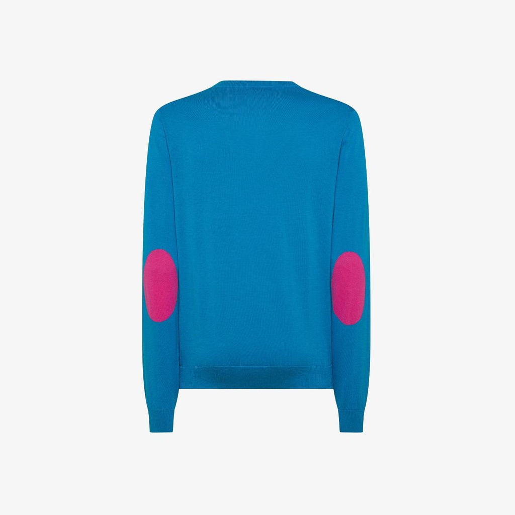 SUN68 SWEATER ELBOW CONTRAST COLOR
