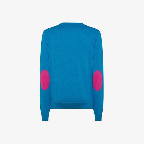 SUN68 SWEATER ELBOW CONTRAST COLOR