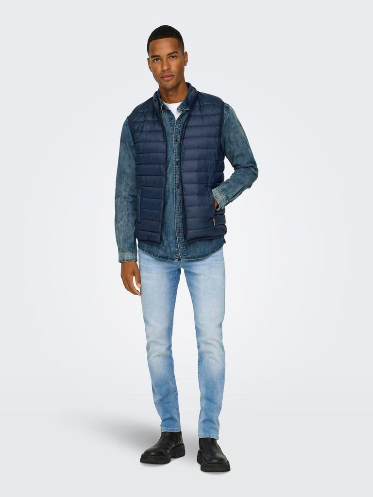 ONLY&SONS ONSGAVIN LIGHT DOWN ZIPPER VEST OTW