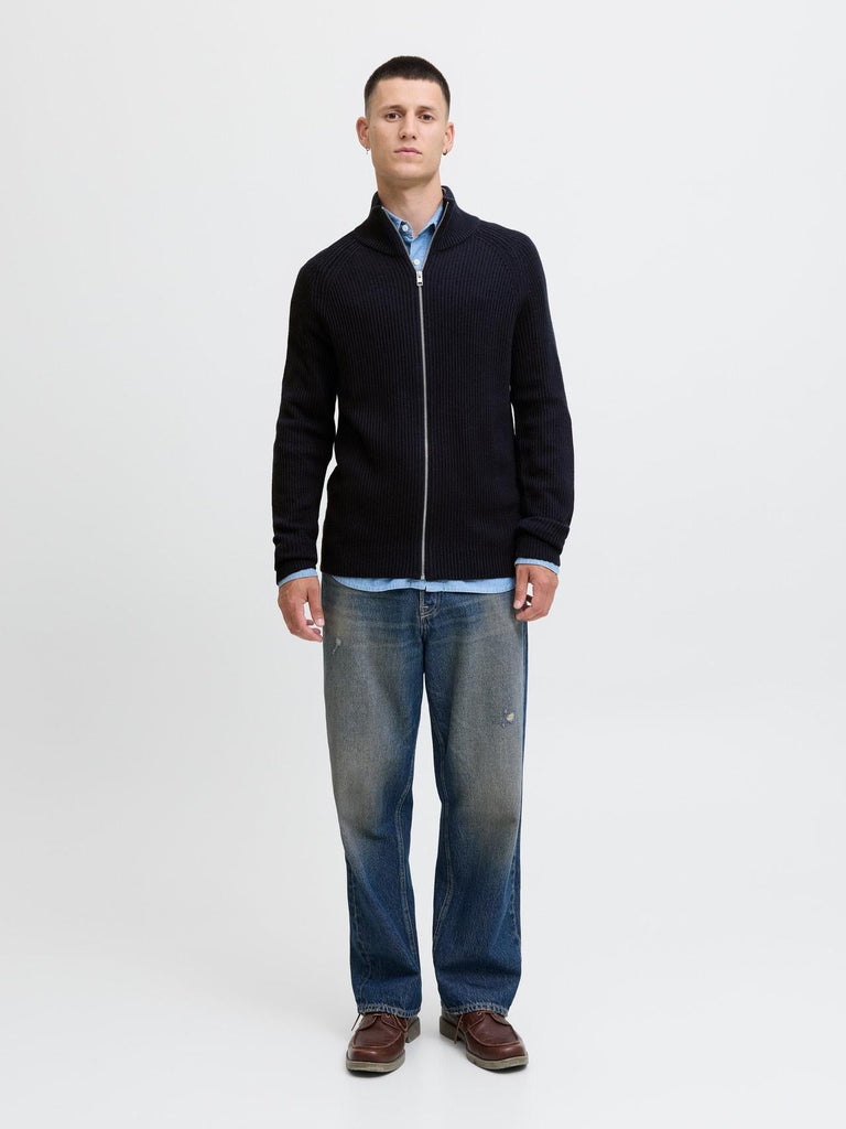 JACK AND JONES JJPANNEL KNIT ZIP CARDIGAN AW25