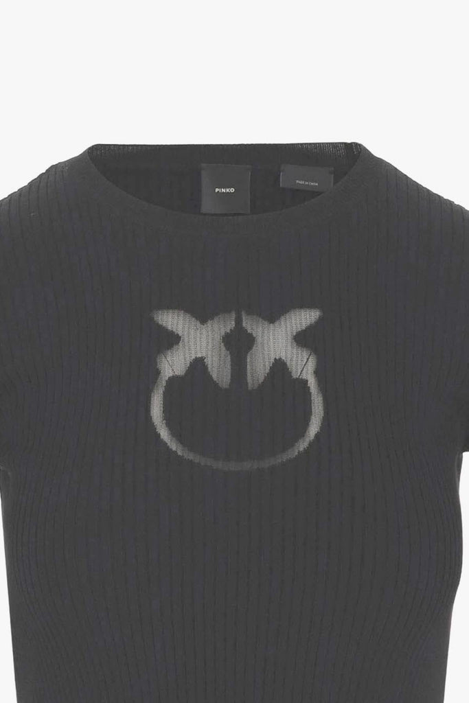 PINKO TRITONE MAGLIA LANA LOGO IN TR