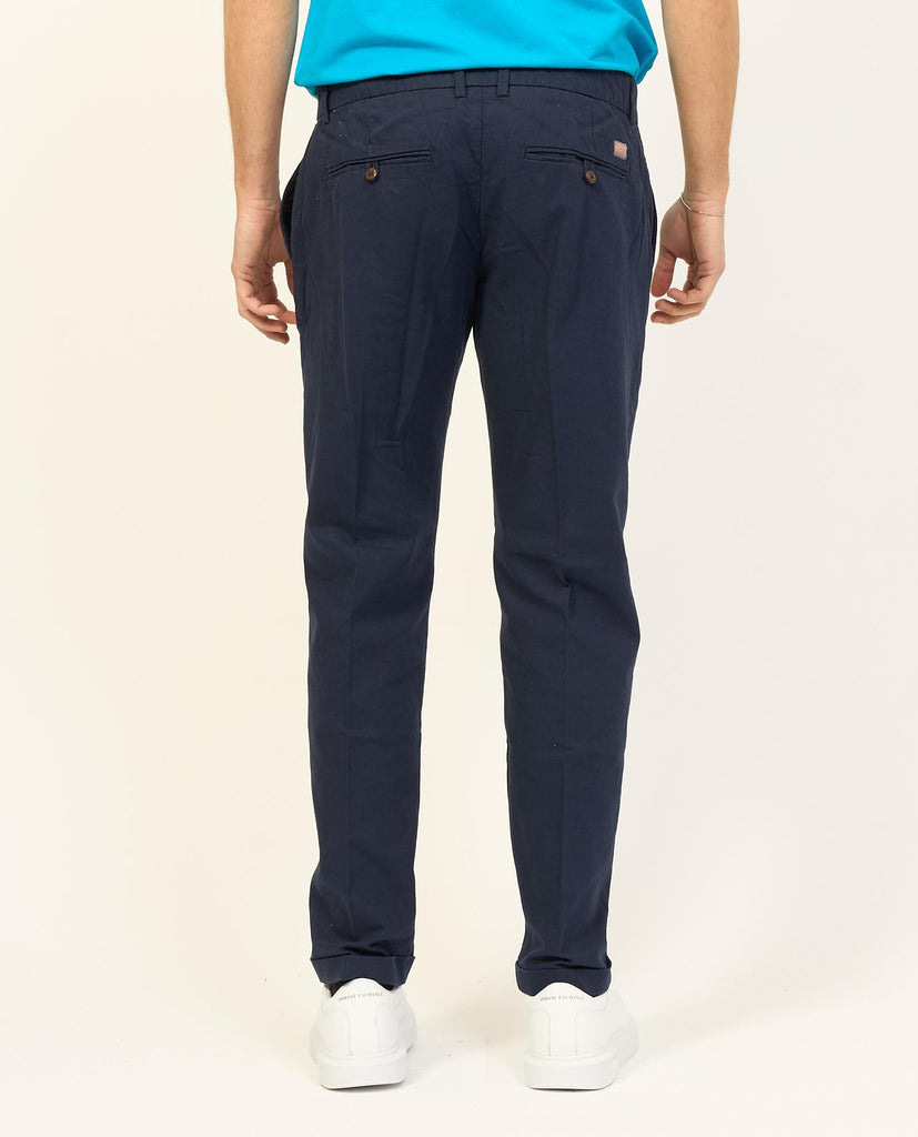 YES ZEE PANTALONE UOMO TIPO CHINOS CON PINCES