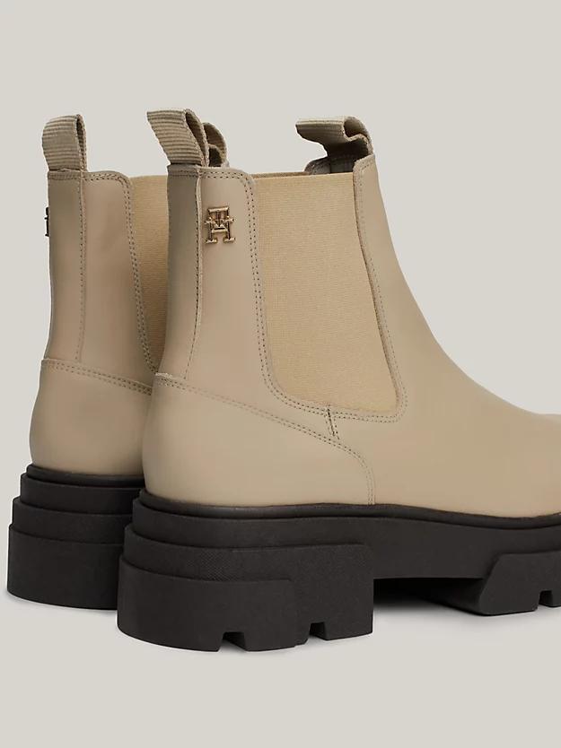 TOMMY HILFIGER COMBAT LEATHER LOW C