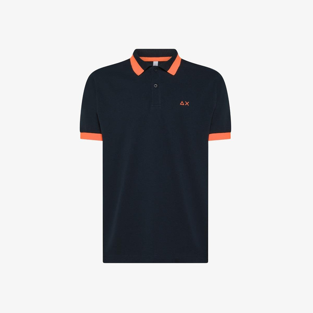SUN68 POLO BIG STRIPE FLUO S/S