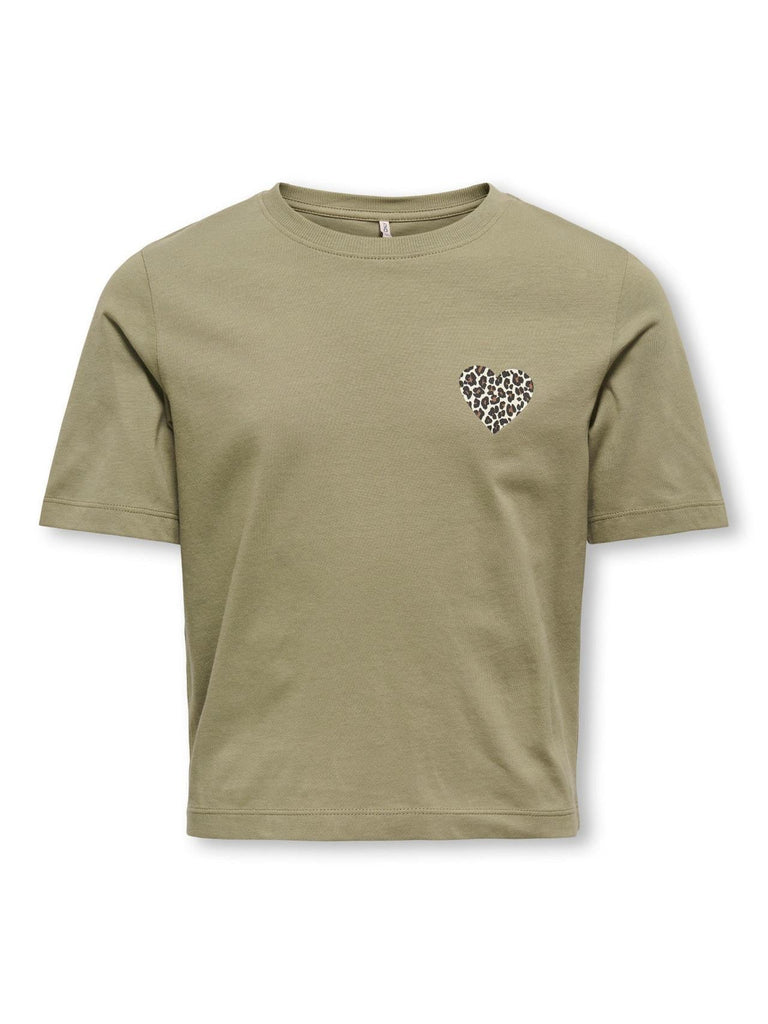 ONLY KIDS KOGREX LEO HEART S/S TOP JRS NOOS